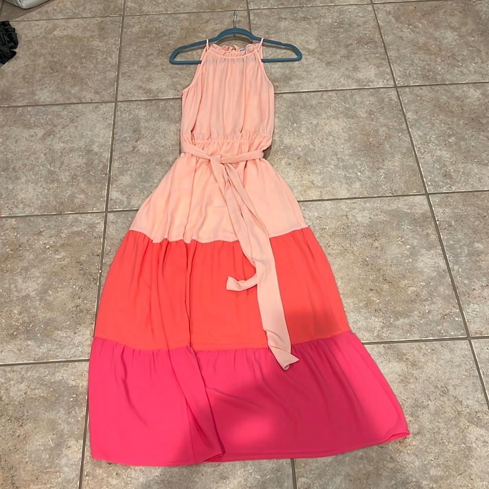 NWT CeCe size small color block high neck dress.